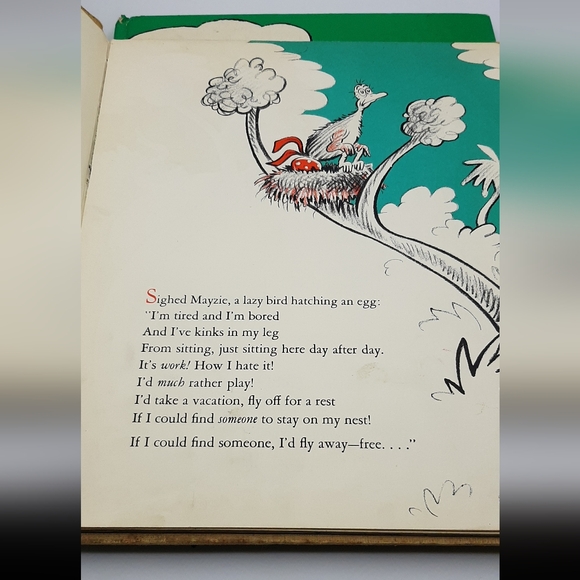 Vintage Horton Hatches The Egg Dr. Seuss 1940 First Edition & 1968 Edition - Picture 3 of 10